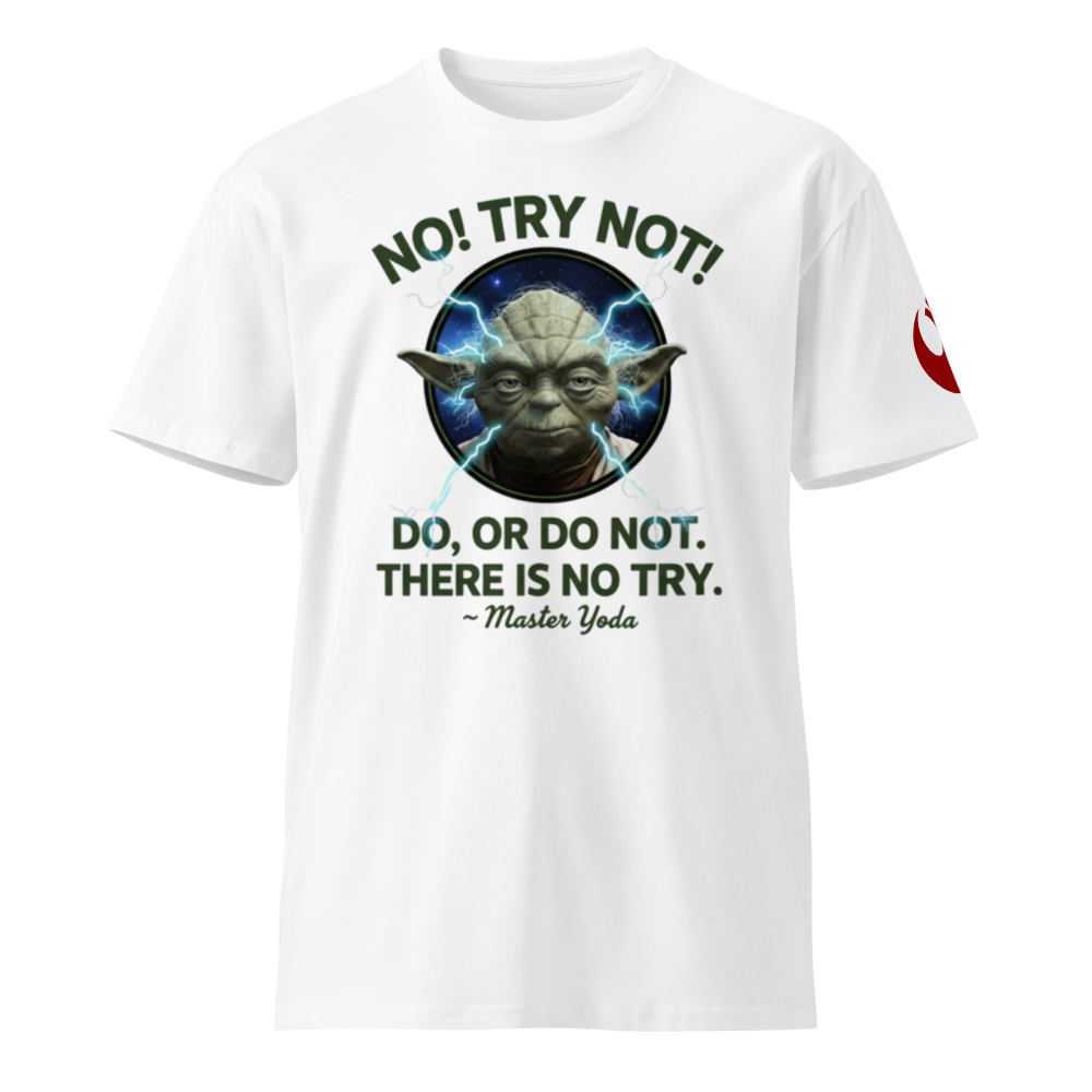 Camiseta con cita del maestro Yoda