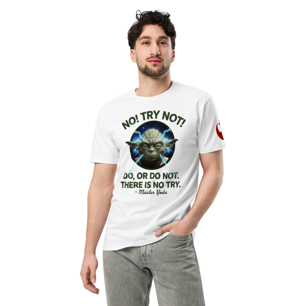 Camiseta con cita del maestro Yoda