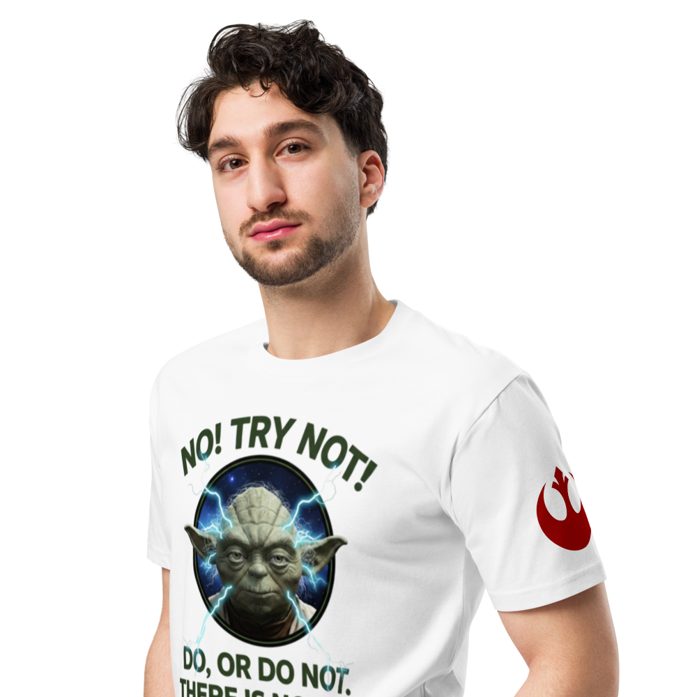 Camiseta con cita del maestro Yoda